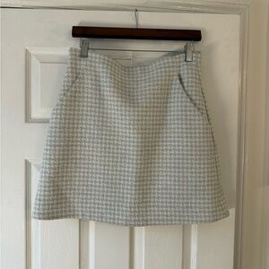 Classic Houndstooth Skirt in Gray Size US 8